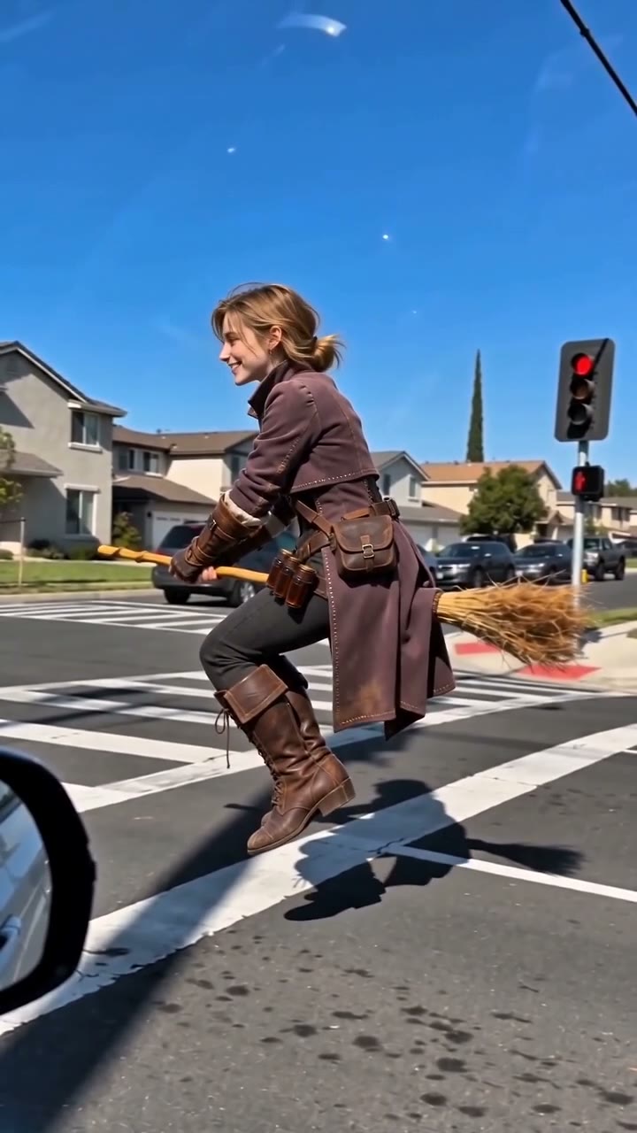 AI Broom Riding Video Generator